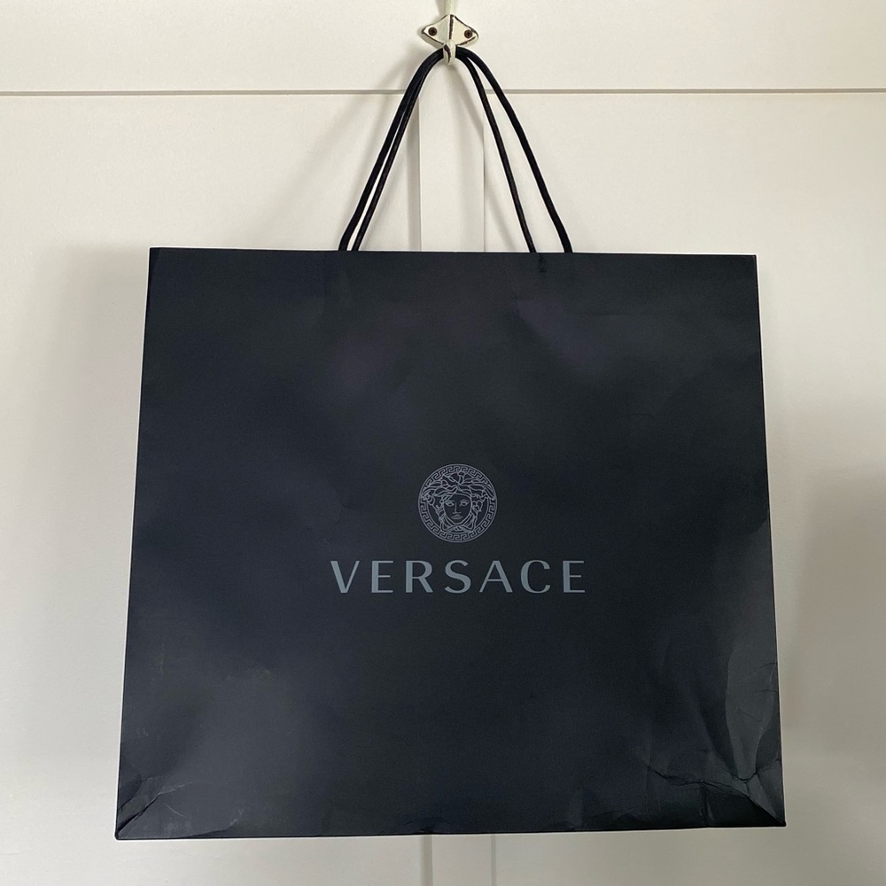 VERSACE 17x16x8 Large Shopping Bag. Great for display or prop use.